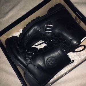 Polo Ralph Lauren Black Leather Boots